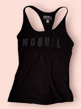 NOBULL Black Racerback Logo Tank - Women's
